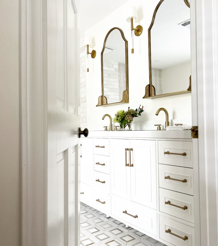 Custom bathroom design by Hayden Home Studio, Charlotte NC interior designer
