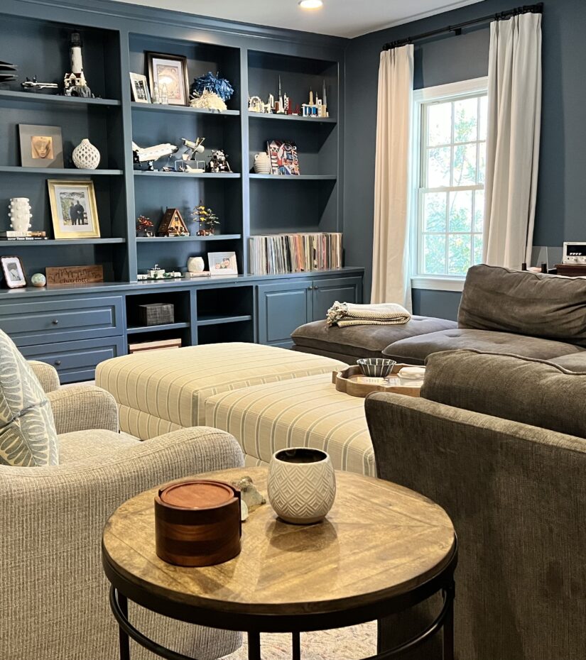 Charlotte kitchen with coordinated cabinet and wall colors by Hayden Home Studio