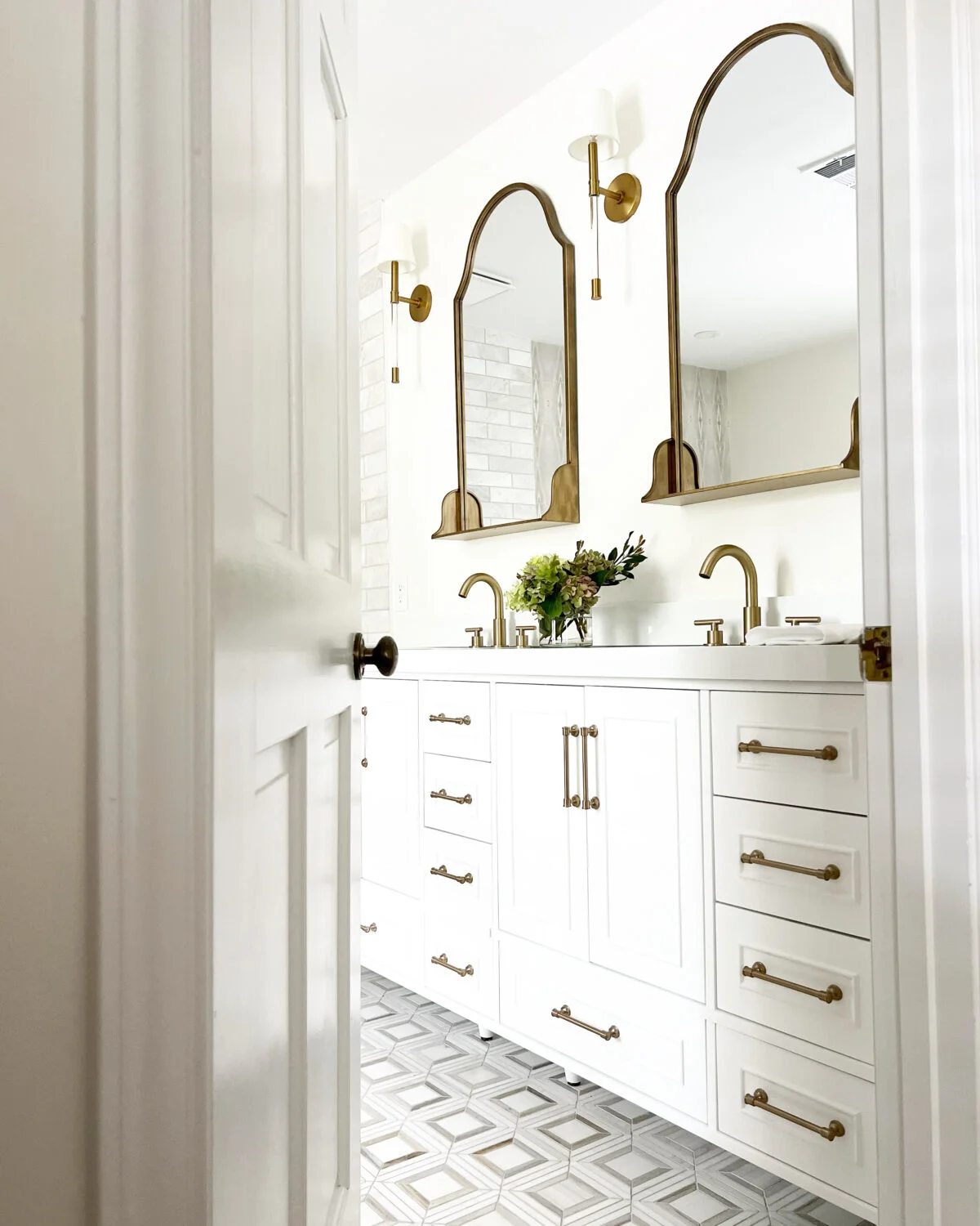 Custom bathroom design by Hayden Home Studio, Charlotte NC interior designer